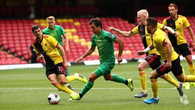 Mikel Oyarzabal hizo el 0-1 de la Real ante el Watford (Foto: Real Sociedad)