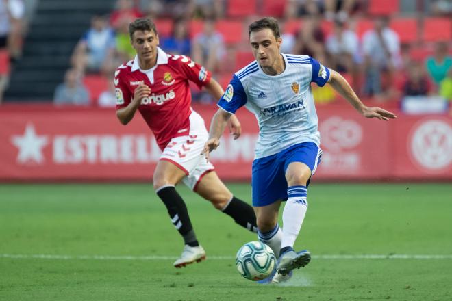 Imagen de Lasure en el partido ante el Nàstic (Foto: Daniel Marzo).