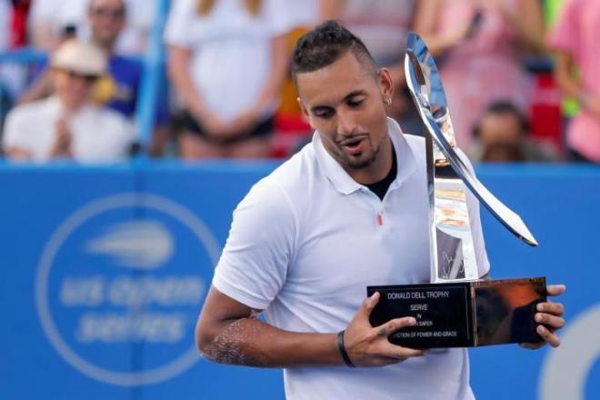 El australiano Nick Kyrgios, con el título del Citi Open (Torneo de Washington).