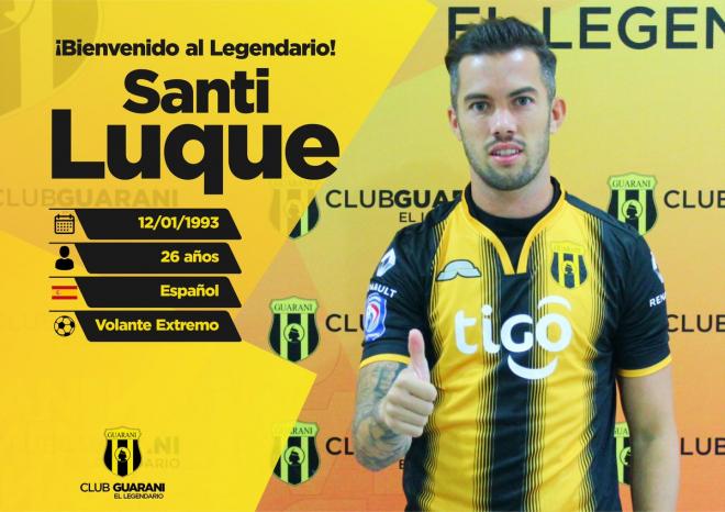 Santi Luque ficha por el Club Guaraní. (@ClubGuarani)