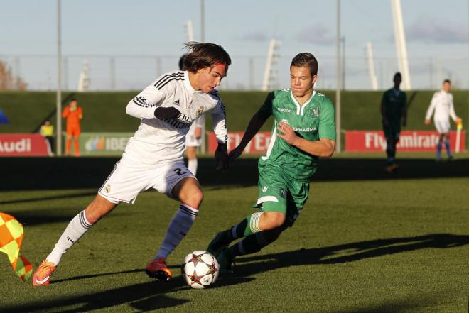 Mink Peeters, en su debut con el Real Madrid.