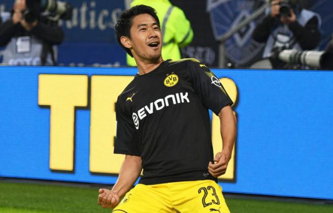 Kagawa celebra un tanto con el Borussia Dortmund (Foto: EFE).