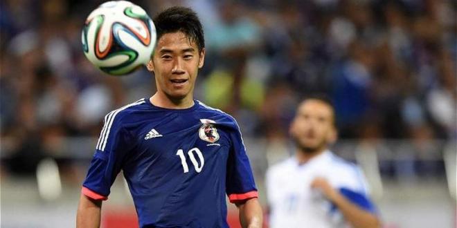 Shinji Kagawa, en un partido con la selección de Japón.