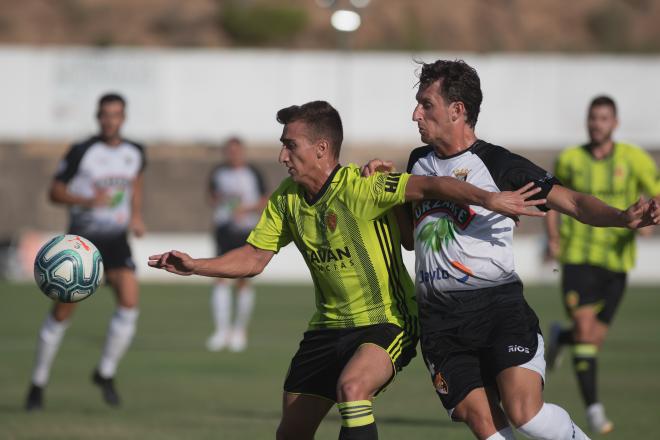 Baselga en pretemporada con el Real Zaragoza (Foto: Daniel Marzo).