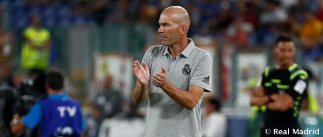 Zidane, ante la Roma (Foto: Real Madrid).
