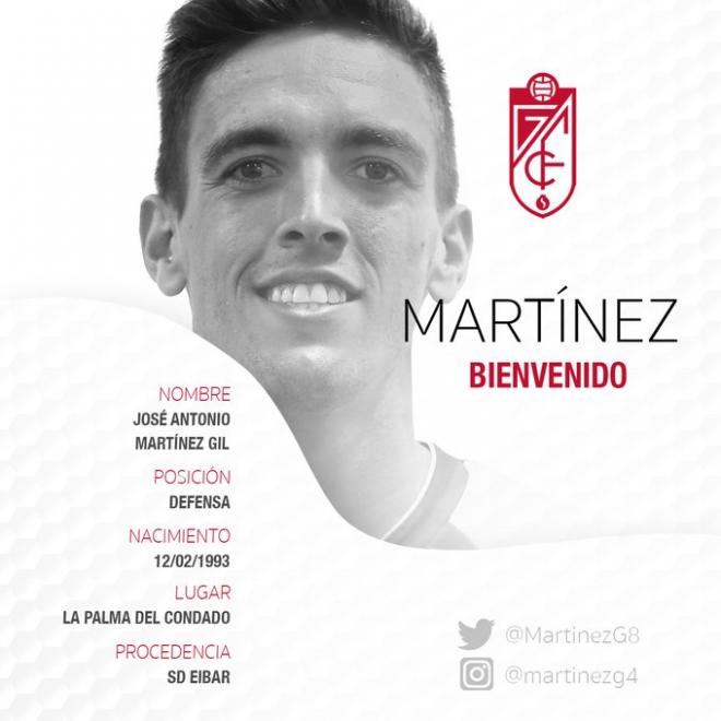José Antonio Martínez ficha por el Granada CF.