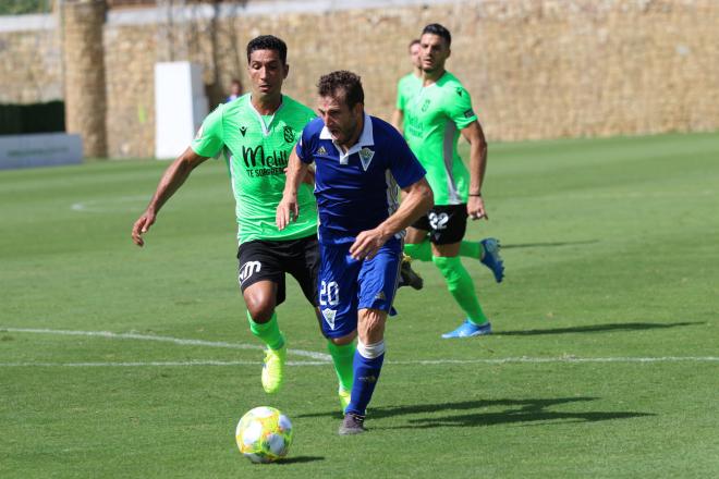 Óscar Díaz, durante el partido.