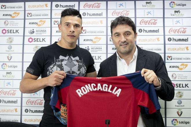 Roncaglia, durante su presentación con el Osasuna (Foto: CAO).