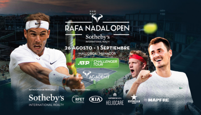 Cartel del Rafa Nadal Open by Sotheby's International Realty.