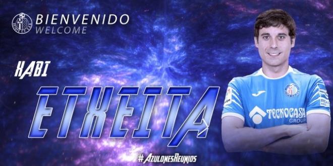 Xabi Etxeita vestirá de azulón las dos próximas temporadas (Foto: Getafe CF).