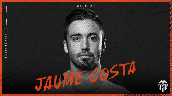 Oficial: Jaume Costa, nuevo fichaje del Valencia CF.
