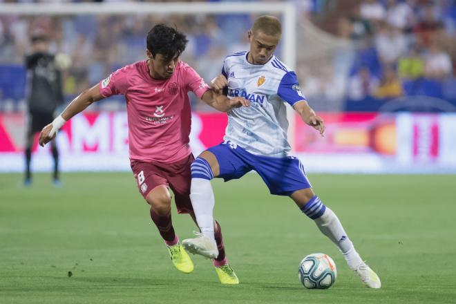 Kagawa en el partido ante el CD Tenerife (Foto: Daniel Marzo).