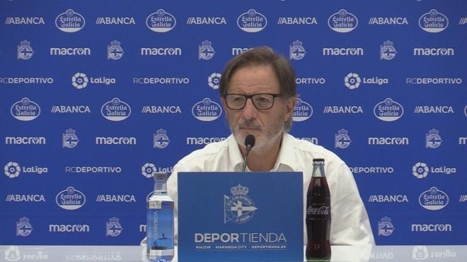 Juan Antonio Anquela, tras el Dépor-Real Oviedo (Foto: RC Deportivo).