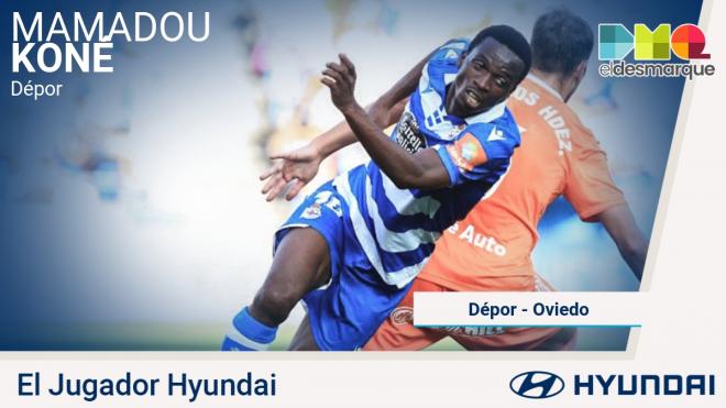 Mamadou Koné, Jugador Hyundai del Dépor-Real Oviedo.