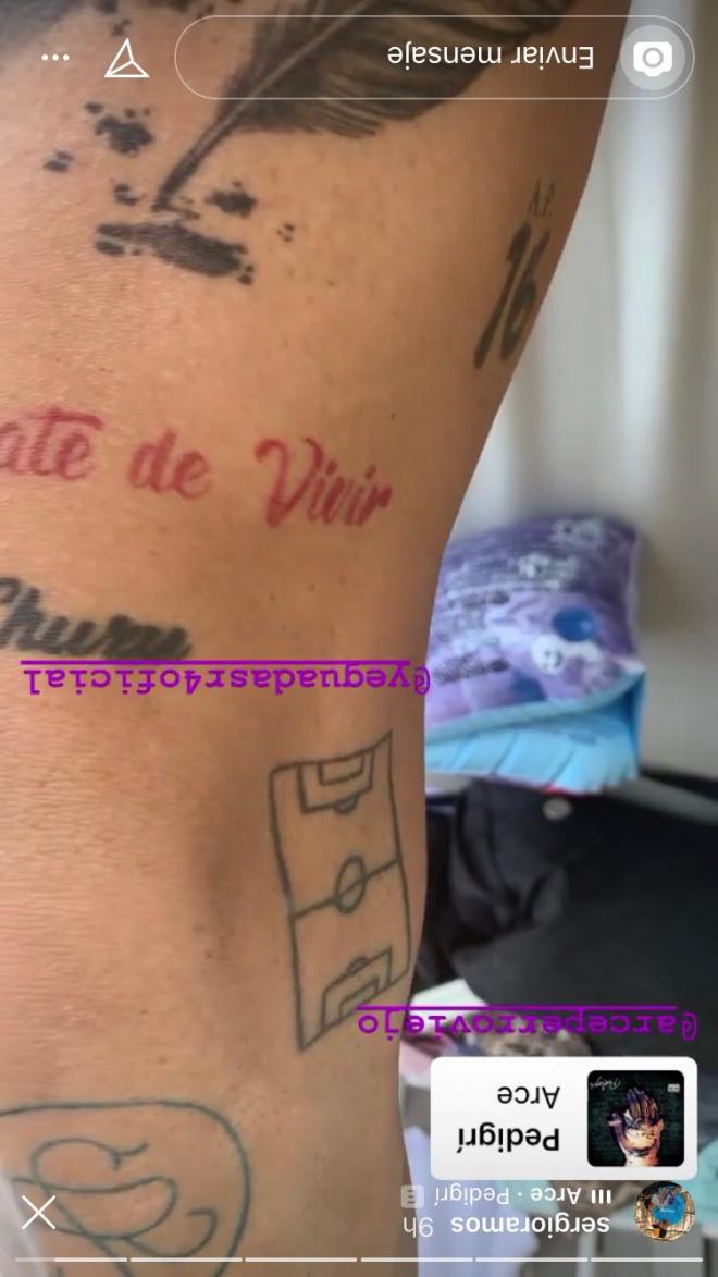 El tatuaje en homenaje a Antonio Puerta en la piel de Sergio Ramos.