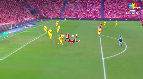 El gol de Aduriz al Barcelona en San Mamés visto a 360º.