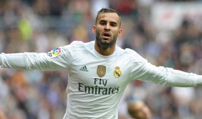 Jesé Rodríguez celebra un gol con el Real Madrid.