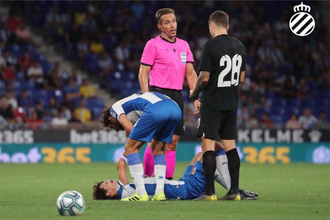Ander Iturraspe se lesionó el hombro en un partido de Europa League (Foto: RCD Espanyol).