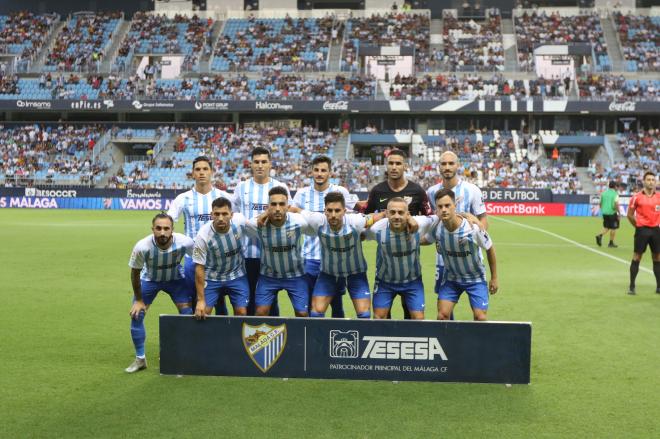 Once inicial del Málaga ante Las Palmas.