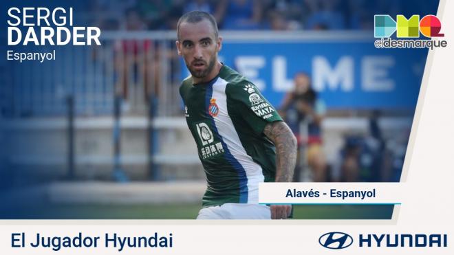 Darder, jugador Hyundai del Alavés-Espanyol.