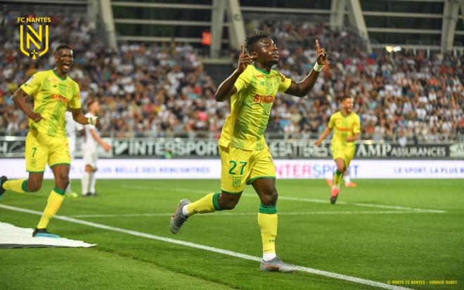 Moses Simon celebra su primer gol con el FC Nantes. (Foto: FC Nantes)