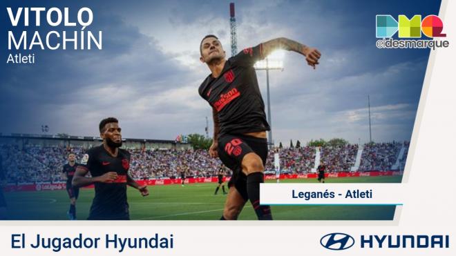 Vitolo, jugador Hyundai del Leganés-Atlético de Madrid.