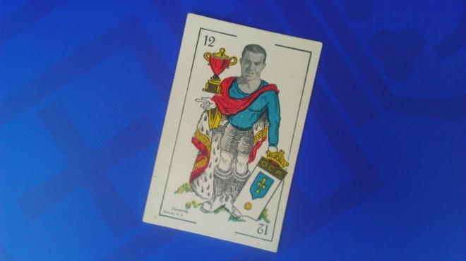 Cromo homenaje a Herrerita, histórico jugador del Real Oviedo (Foto: RO).