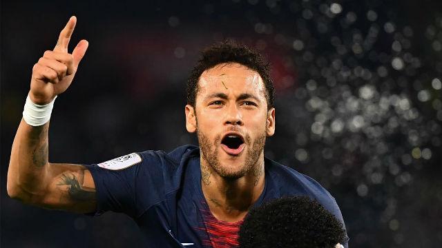 Neymar, celebrando un gol con el PSG.
