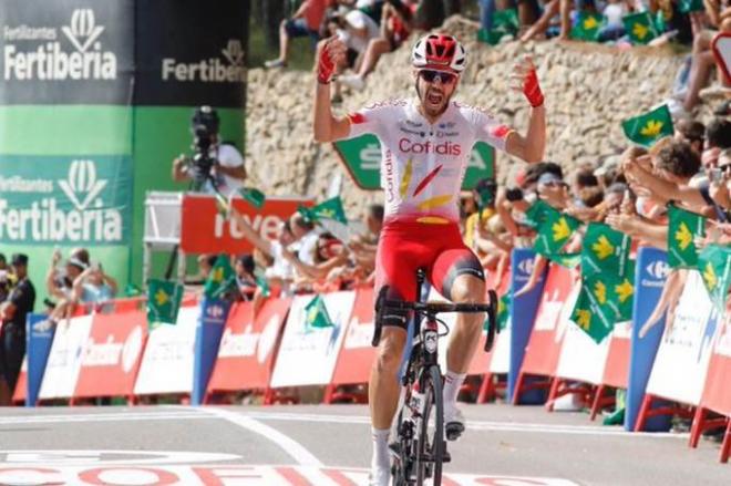 Jesús Herrada, celebrando su triunfo.