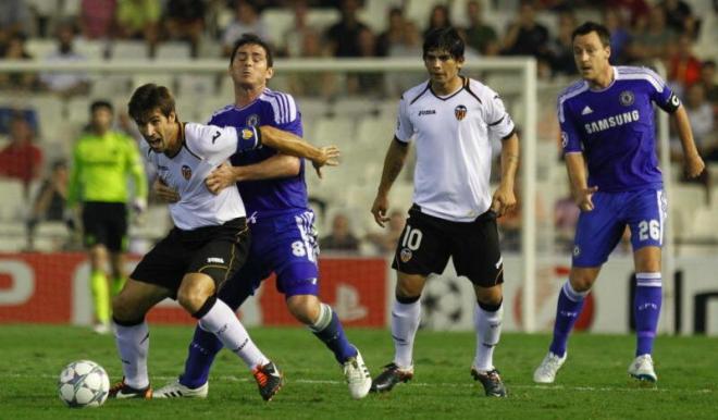 Partido de Champions Valencia-Chelsea en 2011 (1-1). (Foto: Valencia CF)