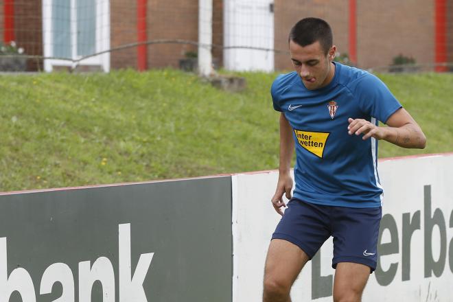 Pedro Díaz durante una sesión de entrenamiento (Foto: Luis Manso).