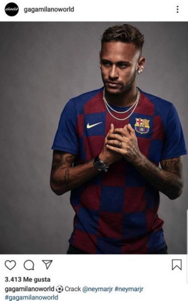 Imagen de Neymar con la camiseta del Barcelona.