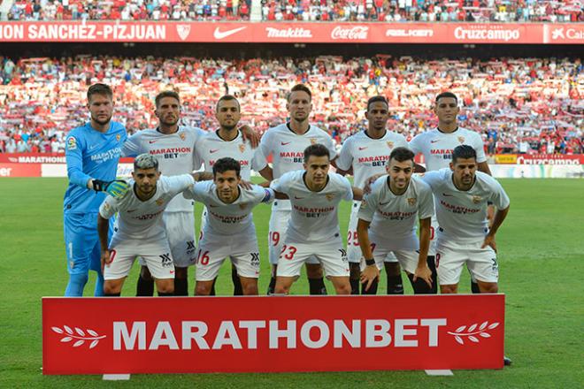 Once del Sevilla ante el Celta. (Foto: Kiko Hurtado).