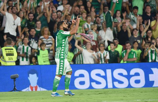 Fekir celebra su gol al Leganés (Foto: Kiko Hurtado).