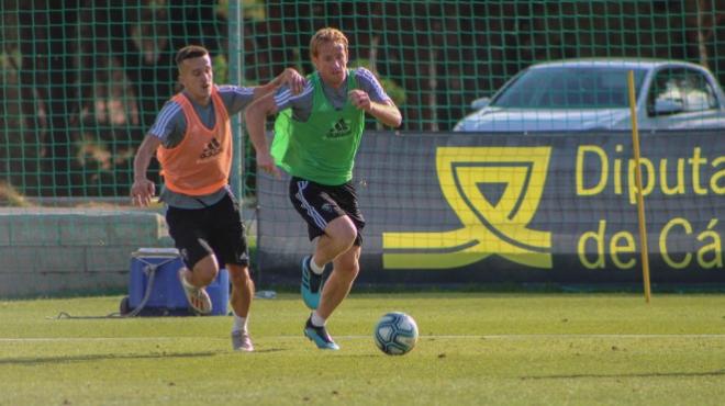 Álex Fernández y Salvi, en El Rosal (Foto: Cádiz CF).