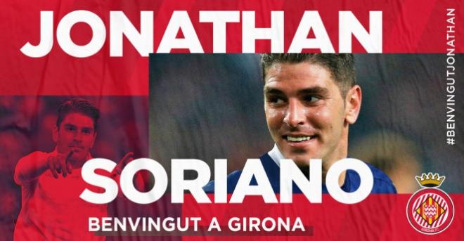 La creatividad del Girona para anunciar a Soriano.