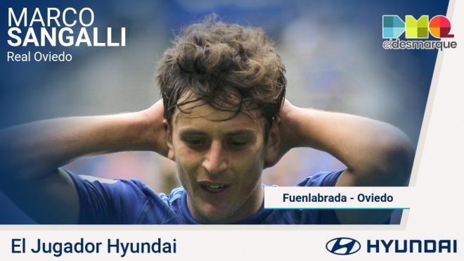 Marco Sangalli, Jugador Hyundai del Fuenlabrada-Real Oviedo.