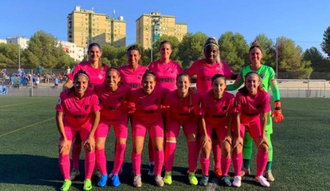 Once titular del Málaga Femenino en el amistoso ante el Cádiz.