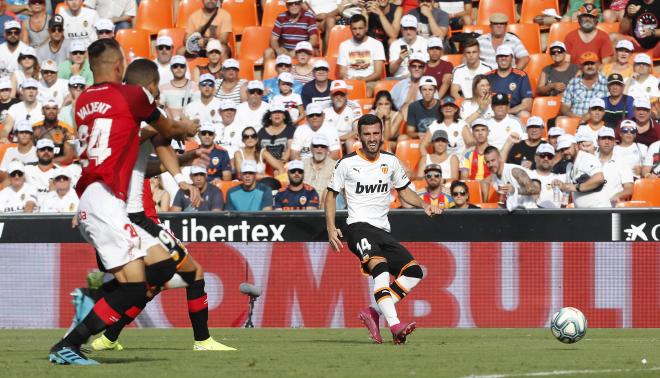 Gayà durante el Valencia-Mallorca (Foto: David González)