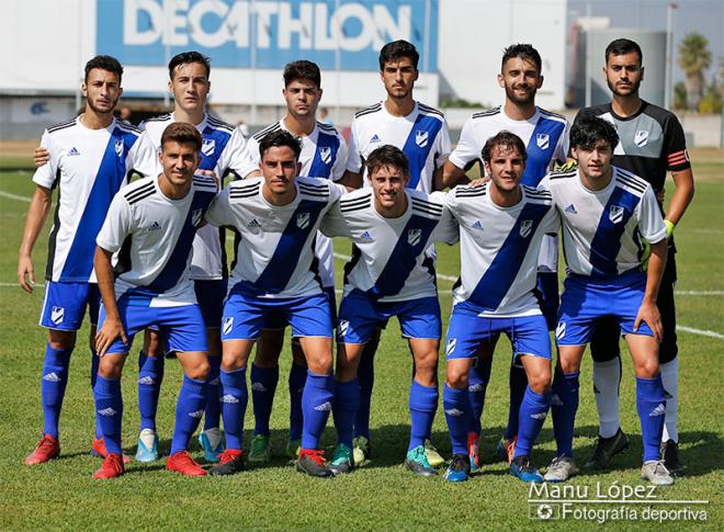 Once inicial del Atlético Onubense contra el San José (Manu López / Albiazules.es)