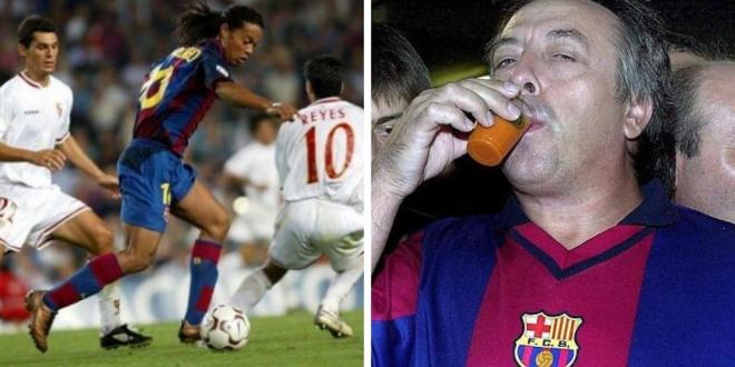 El Barcelona-Sevilla de 2003, la madrugada del golazo de Ronaldinho y el gazpacho en el Camp Nou.