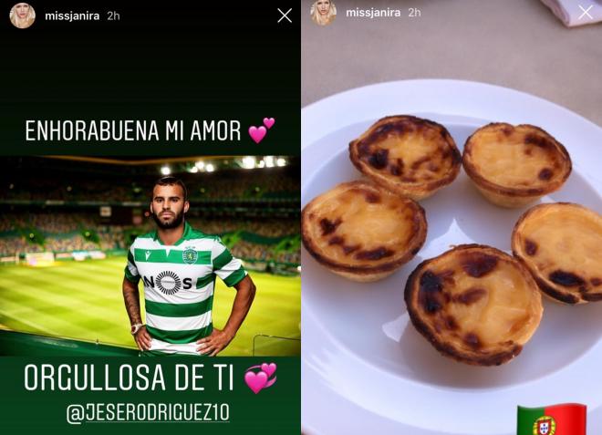 El mensaje de Janira Barm (en Instagram) a Jesé tras su fichaje por el Sporting de Portugal.