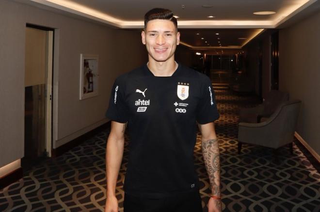 Darwin Núñez, concentrado con la selección (Foto: @Uruguay).