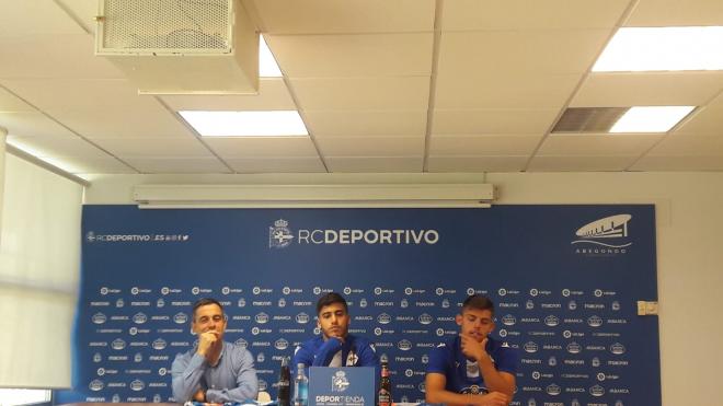 Javi Montero y Beto da Silva, en su presentación con el Dépor.