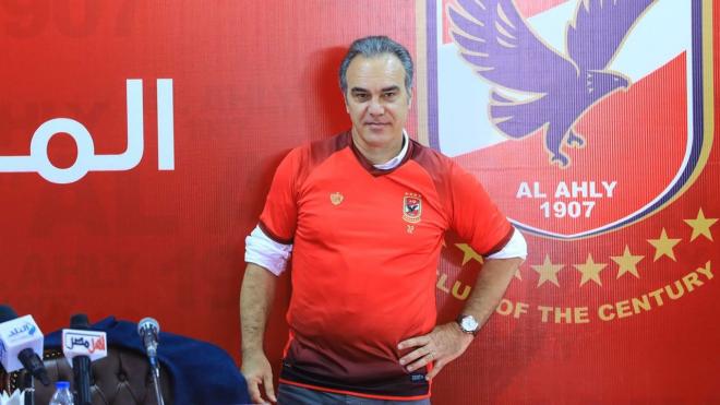 Martín Lasarte, en su presentación como entrenador del Al Ahly (Foto: @alahly).