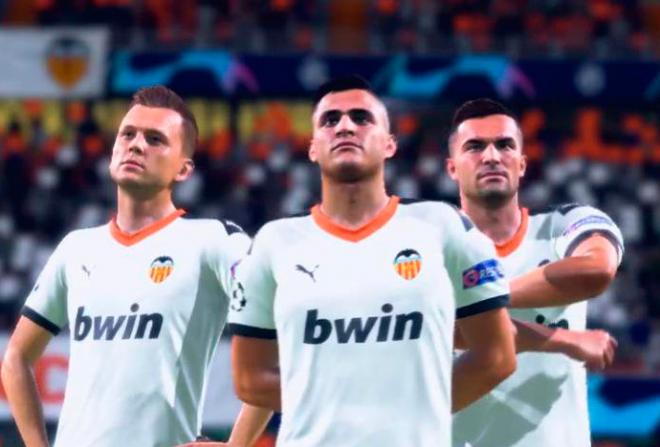 Las caras de los jugadores del Valencia CF en FIFA 20.