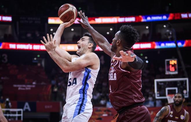 Scola, durante el partido ante Venezuela.