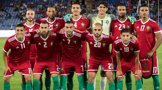 Feddal, con la selección de Marruecos.