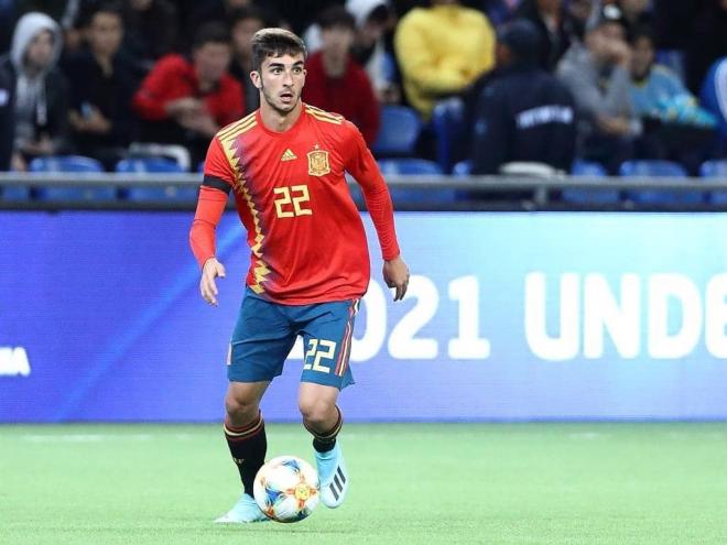 Ferran Torres con la selección de España sub 21.