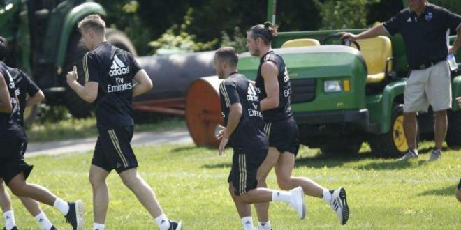 Hazard y Bale, en la pretemporada con el Real Madrid.